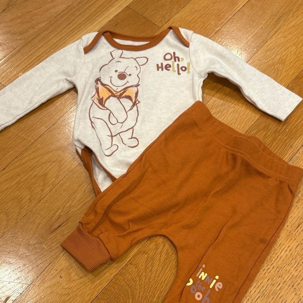 Disney Baby Outfit with Brown Trim